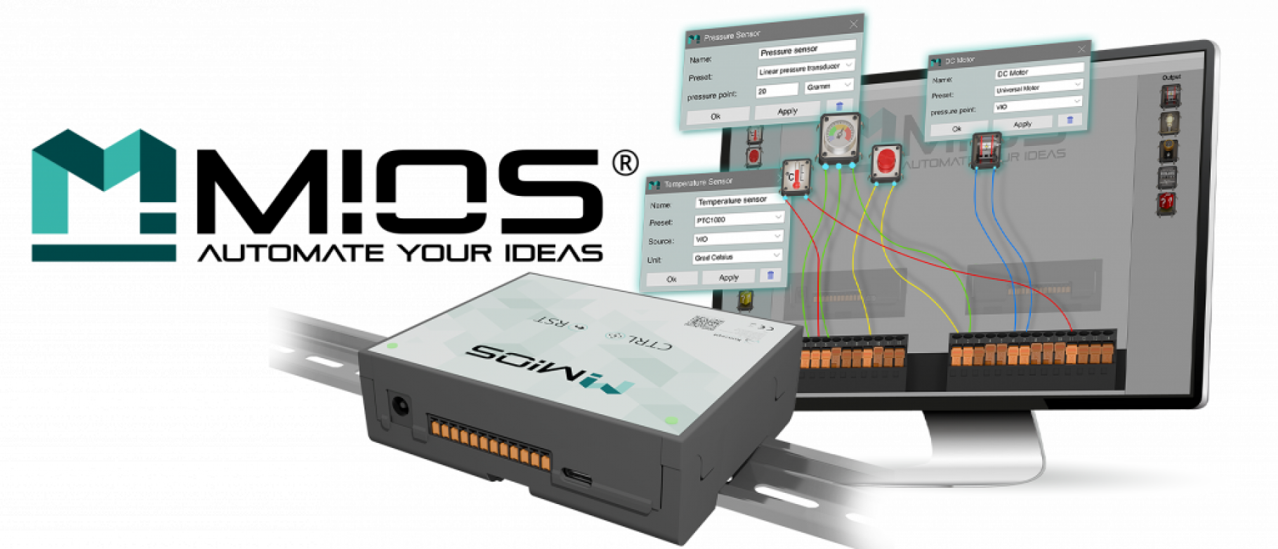 M!OS-Gerät mit M!OS-CT Software für PC